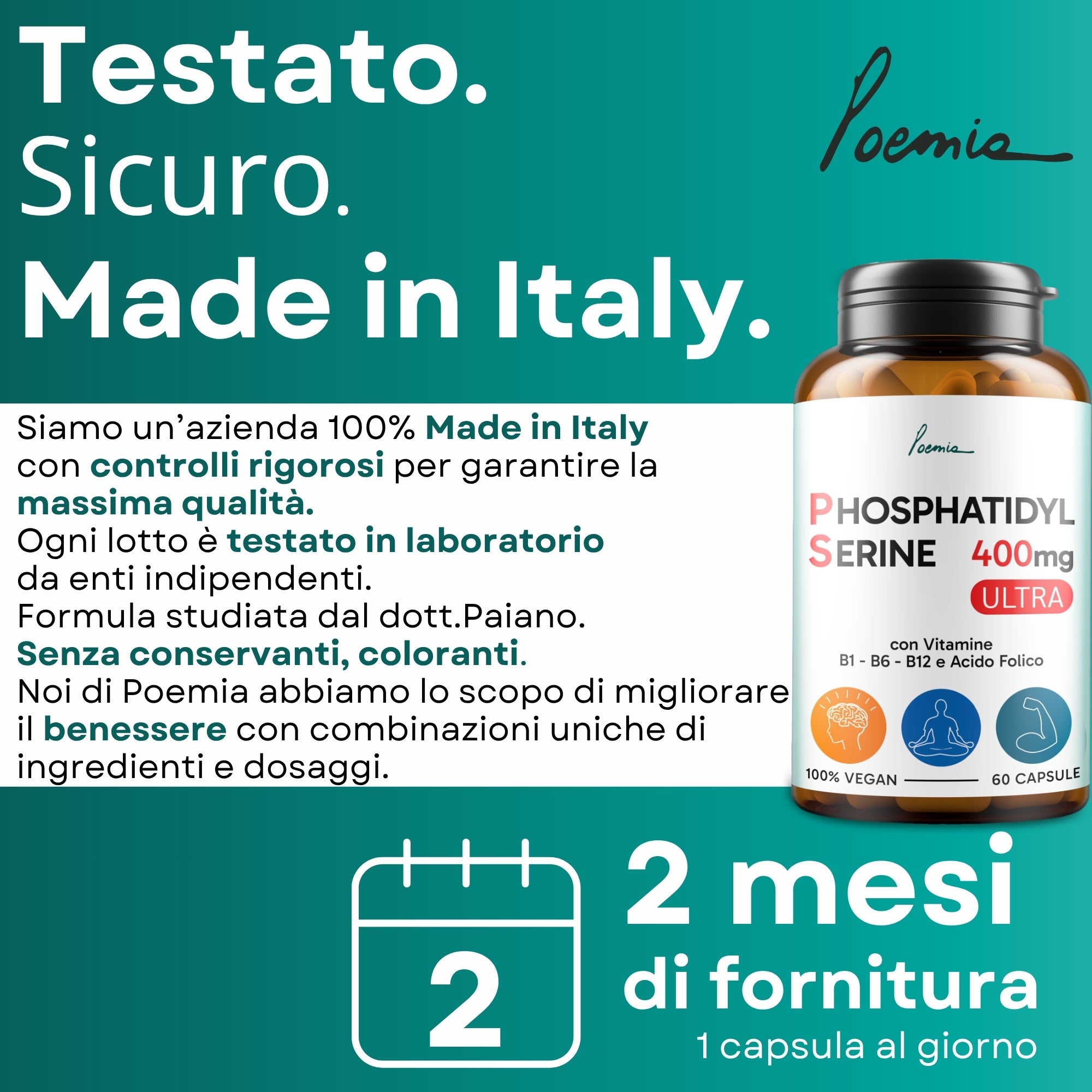 Fosfatidilserina: a cosa serve e come favorisce memoria, concentrazione e gestione dello stress – integratore naturale Poemia