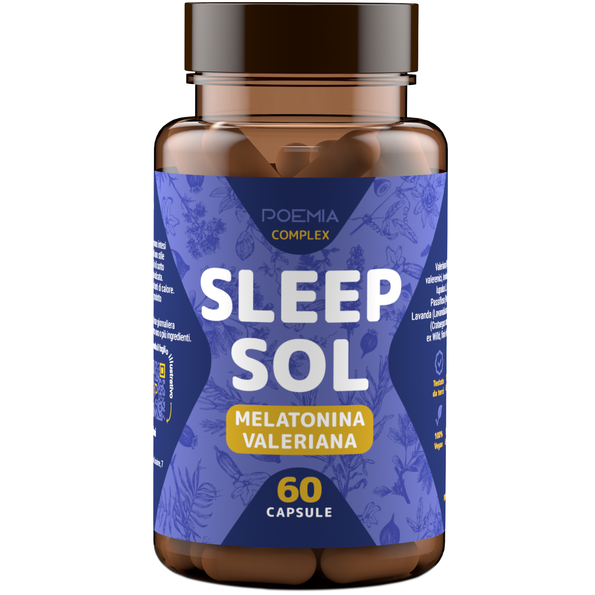 Integratore per dormire naturale con melatonina e valeriana: favorisce l’addormentamento e il sonno profondo – SleepSol Poemia
