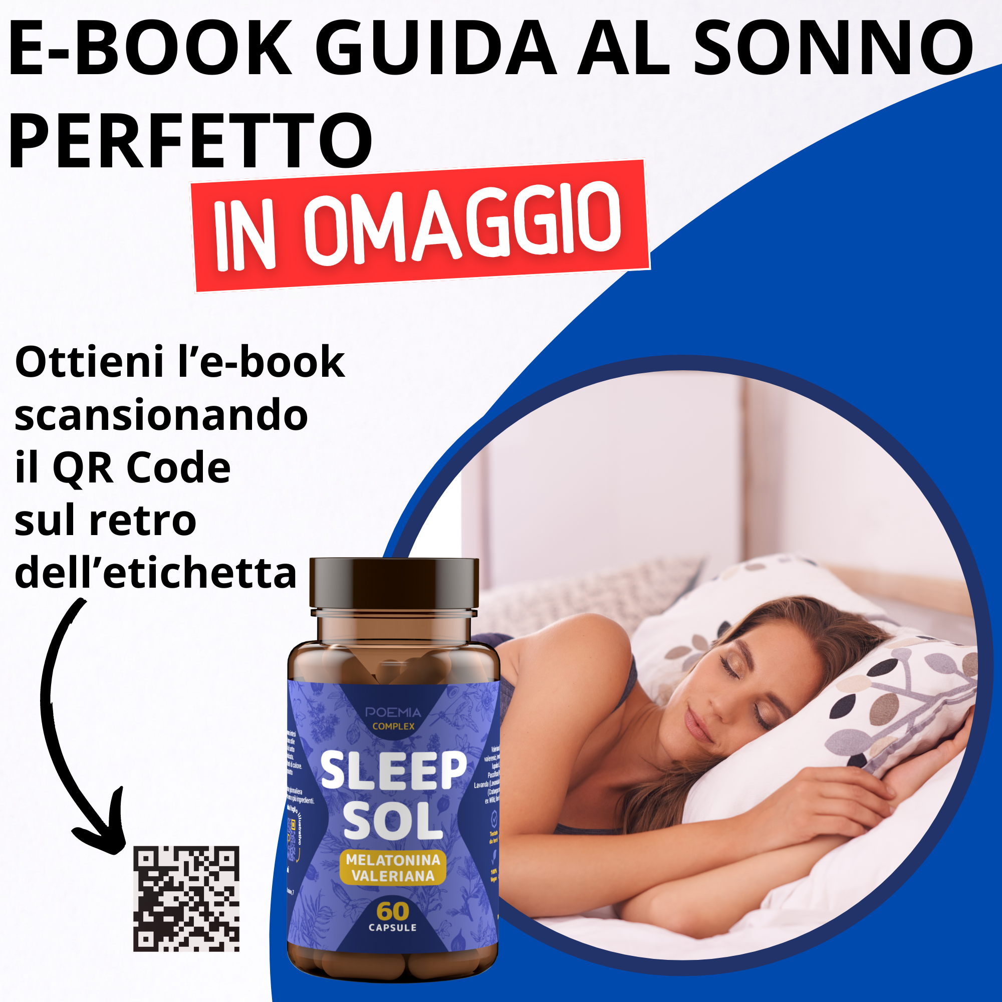 Integratore sonno naturale con melatonina, valeriana e lavanda per dormire meglio e svegliarsi riposati – SleepSol Poemia