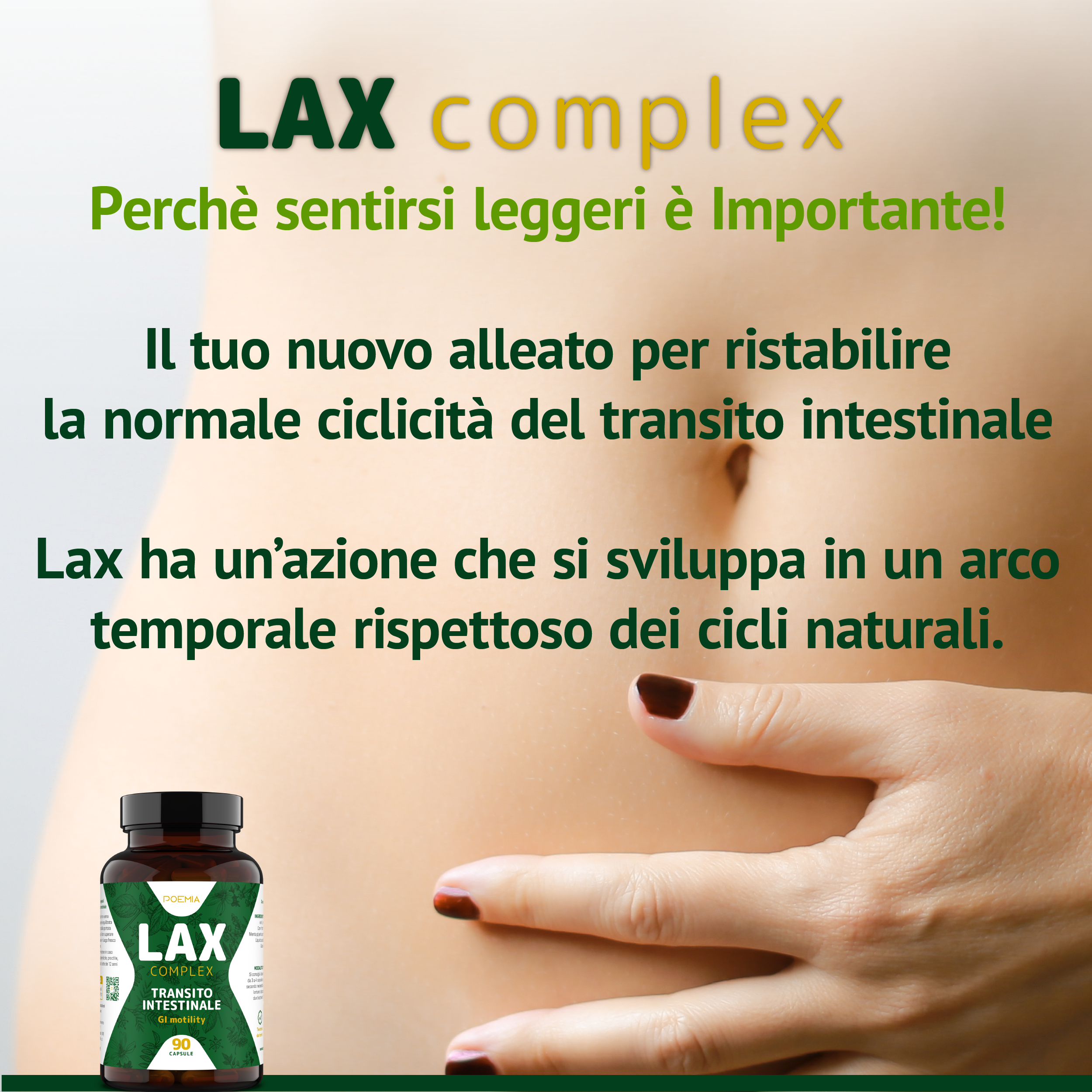 Lassativo per intestino pigro naturale con Senna, Malva e Liquirizia: favorisce regolarità e pancia sgonfia – Poemia Lax Complex