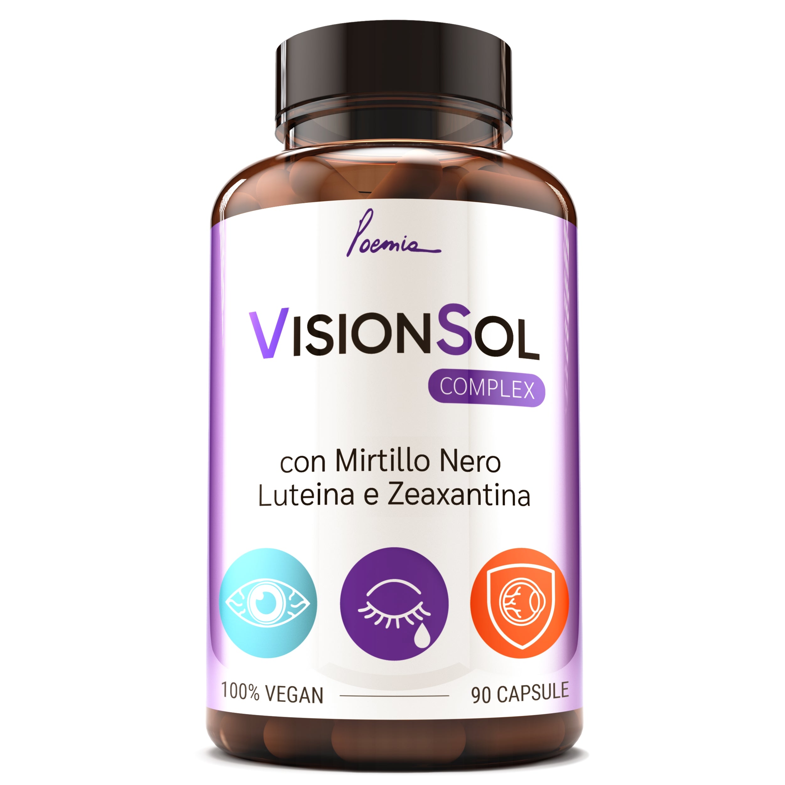 Luteina 30mg Zeaxantina 5mg e Mirtillo nero Integratore Vista Vision Sol