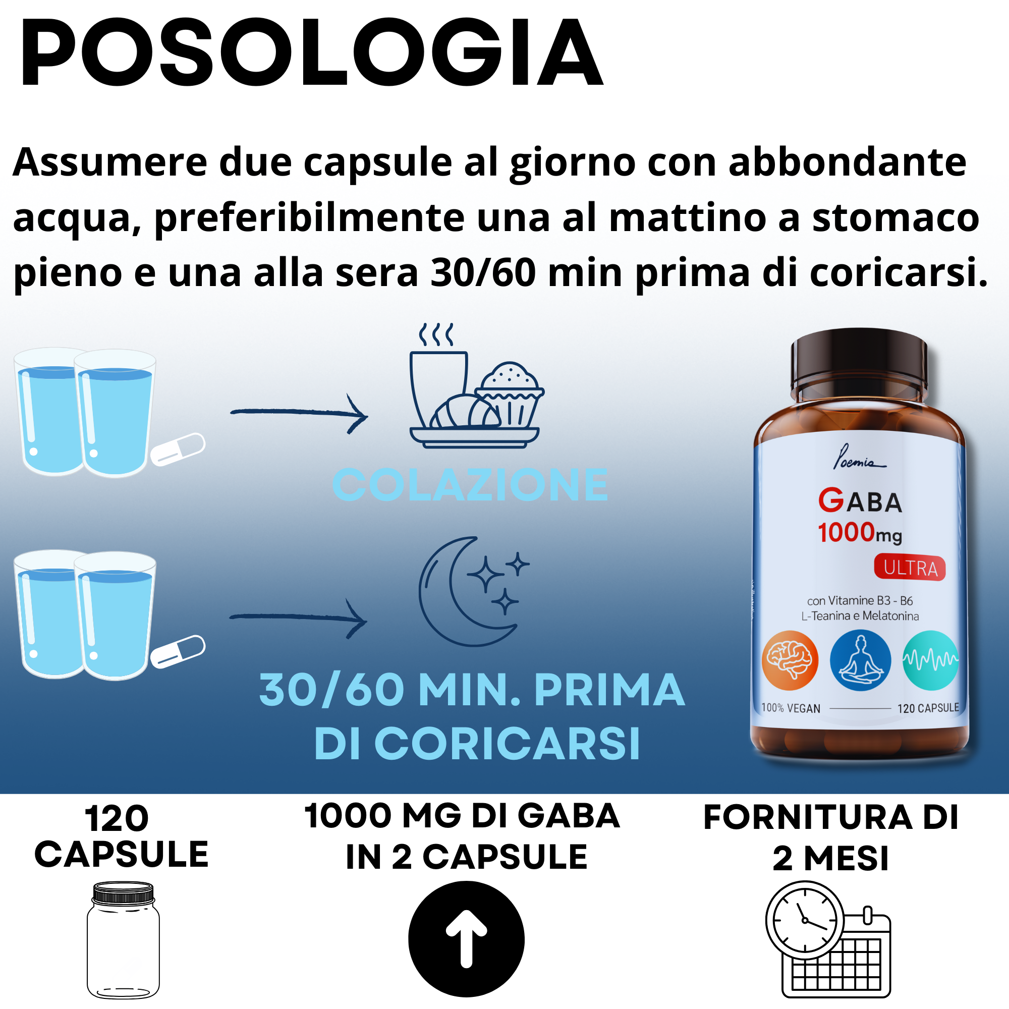 GABA 1000 ULTRA integratore acido γ-amminobutirrico