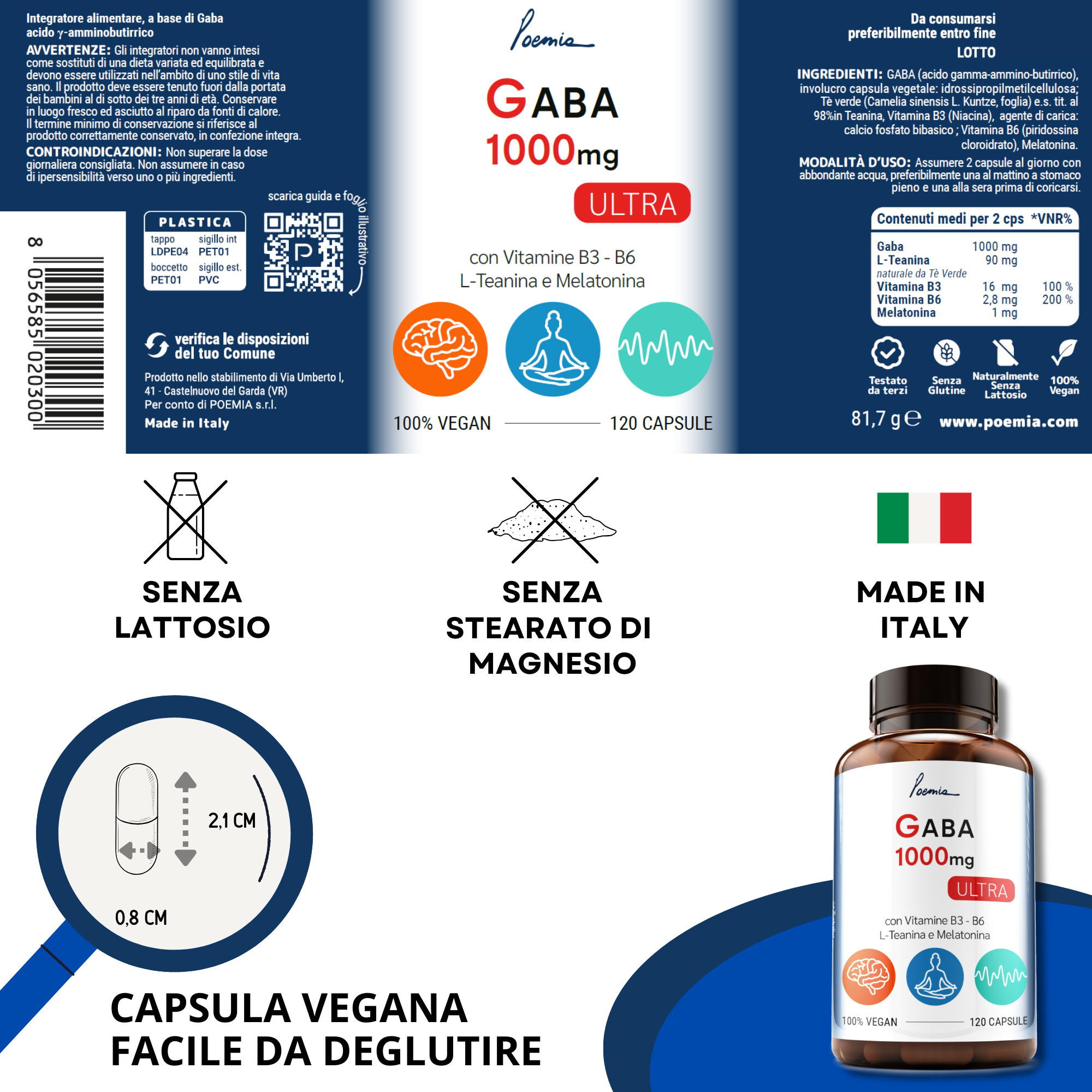 GABA 1000 ULTRA integratore acido γ-amminobutirrico