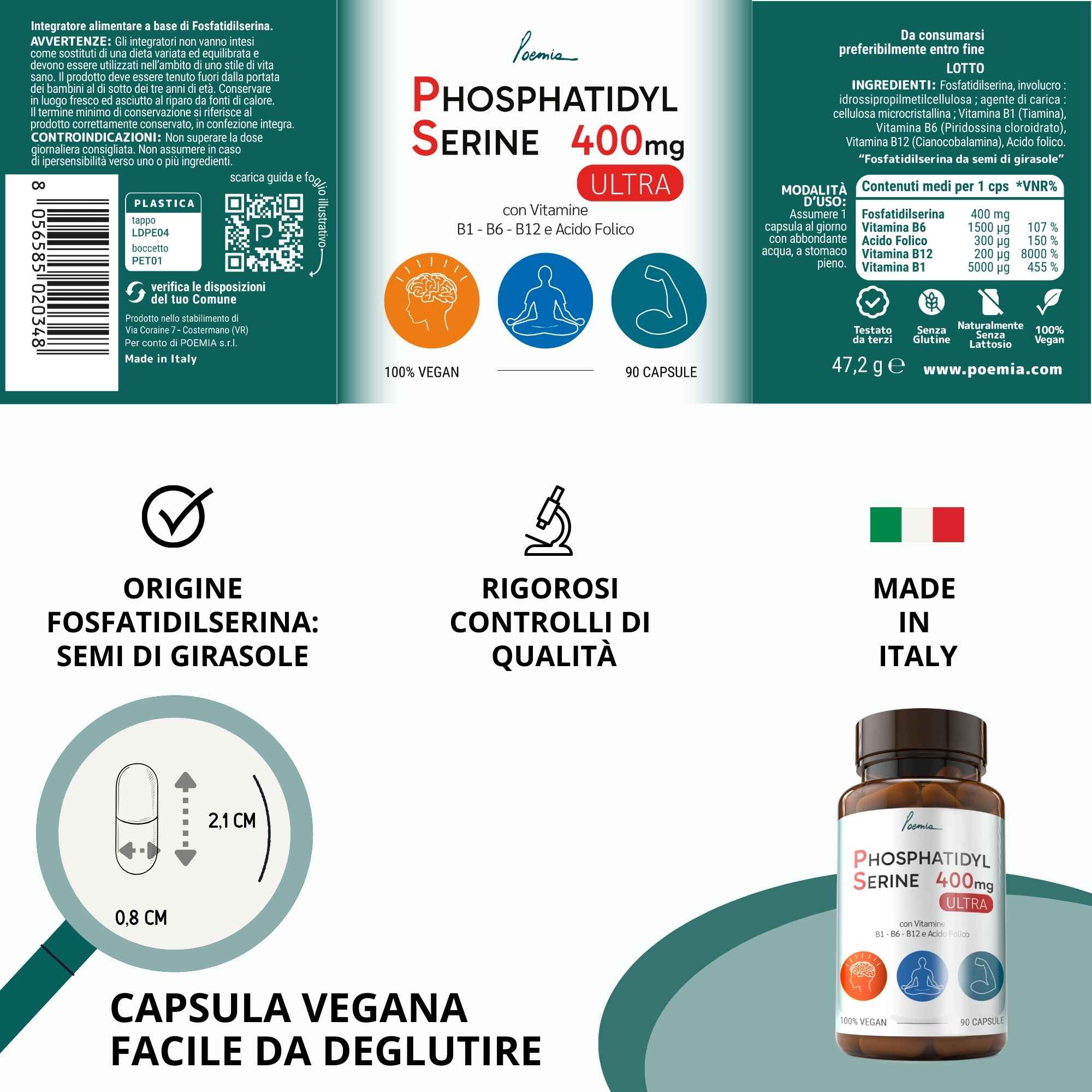 Fosfatidilserina PS 400mg Ultra 90 capsule