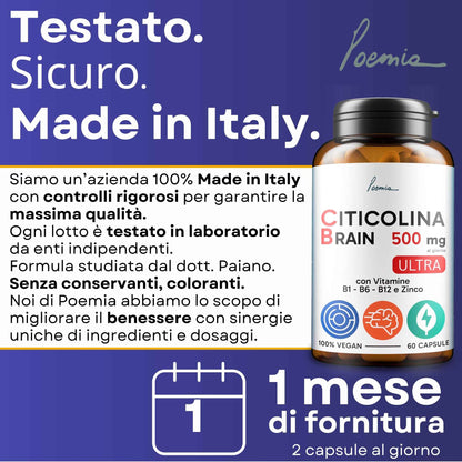 Citicolina Pura Integratore 500 mg