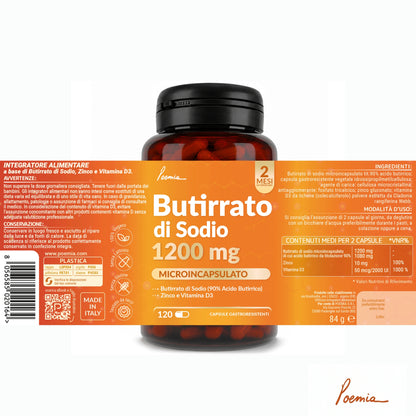 Butirrato di sodio microincapsulato 1200mg