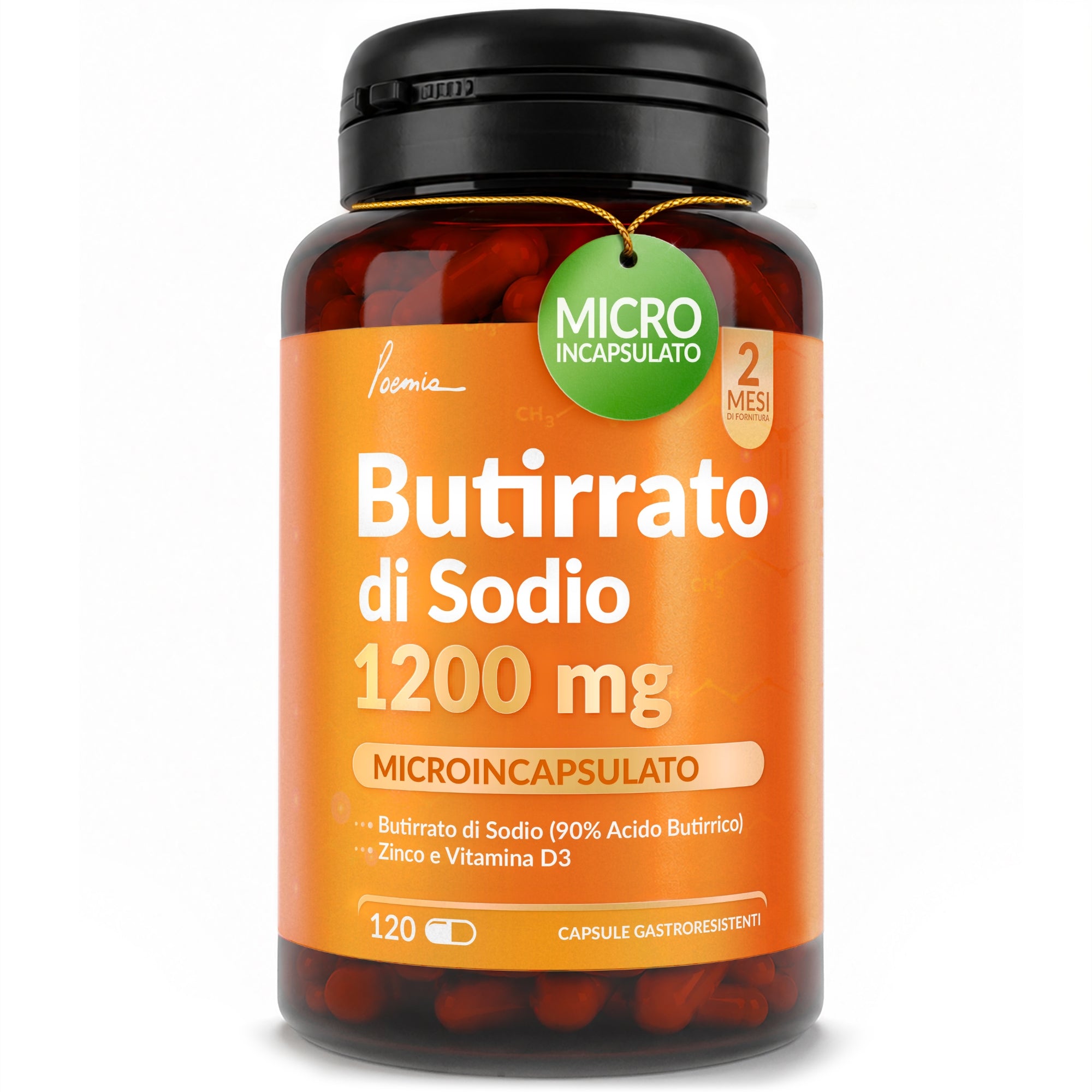 Butirrato di sodio microincapsulato 1200mg