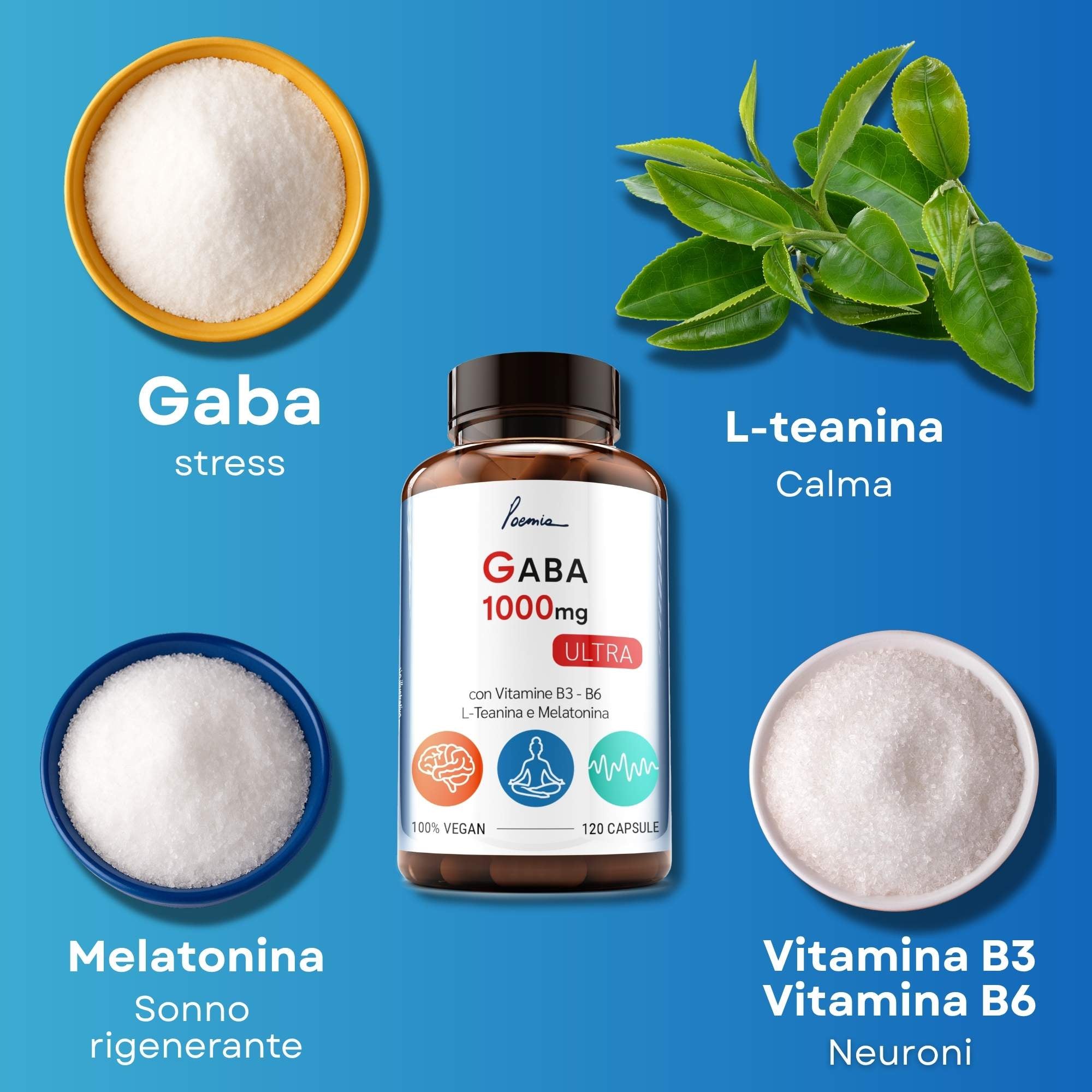 GABA 1000 ULTRA integratore acido γ-amminobutirrico