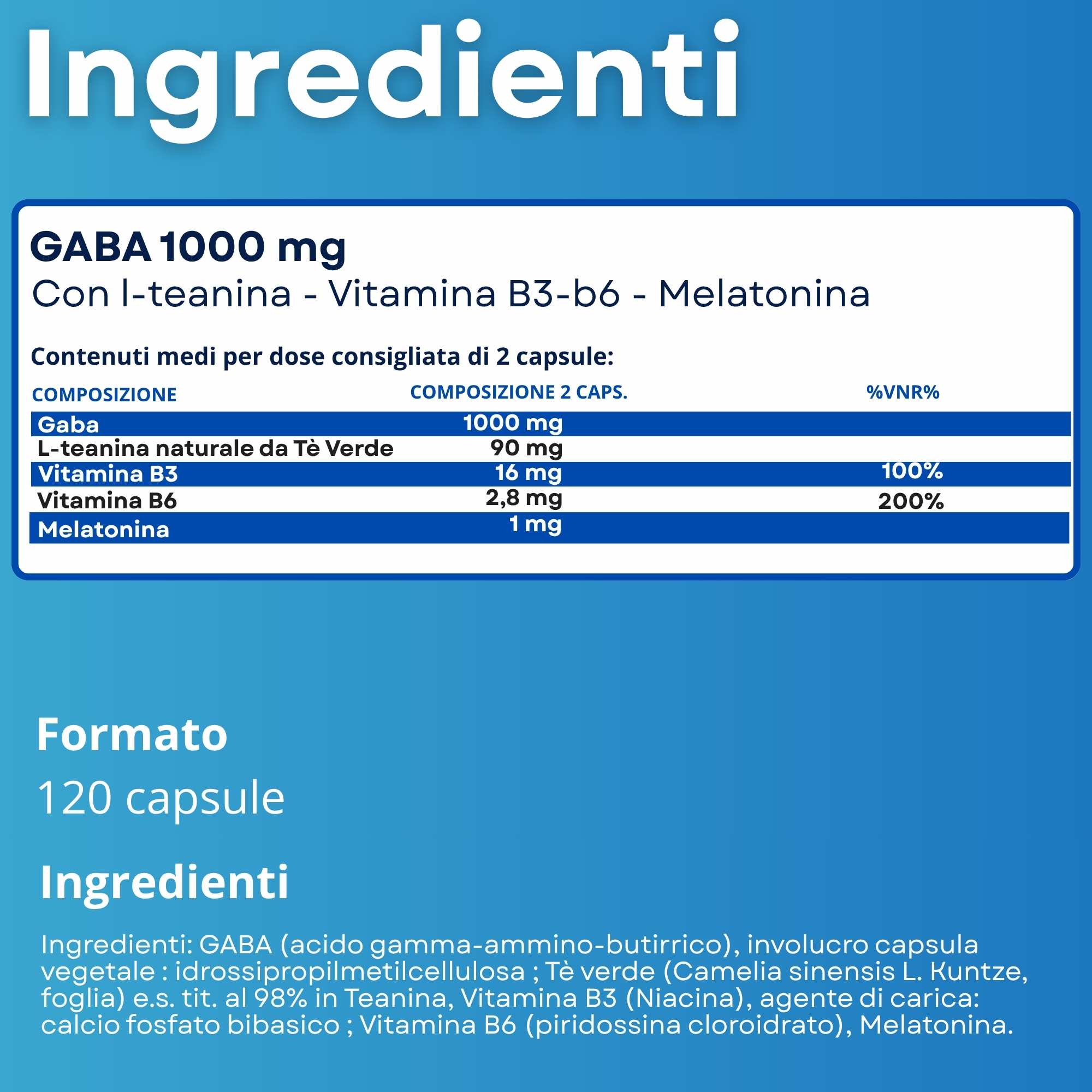 GABA 1000 ULTRA integratore acido γ-amminobutirrico