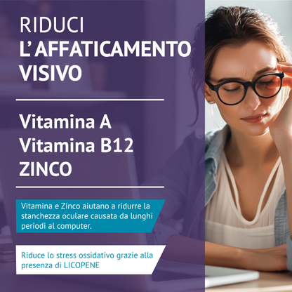 Luteina 30mg Zeaxantina 5mg e Mirtillo nero Integratore Vista Vision Sol