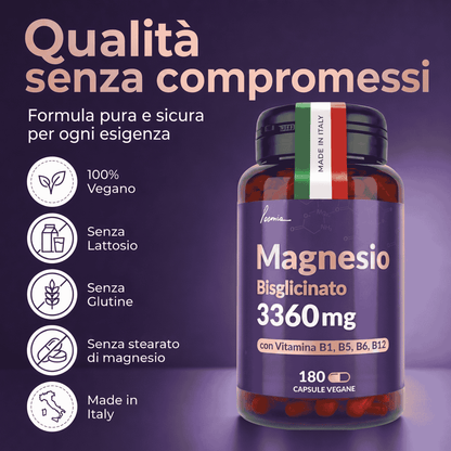Magnesio bisglicinato 3360mg con complex vit.B