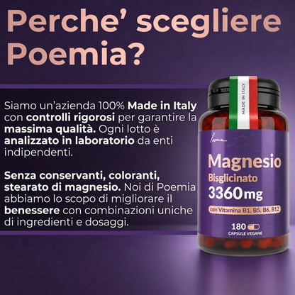 Magnesio bisglicinato 3360mg con complex vit.B