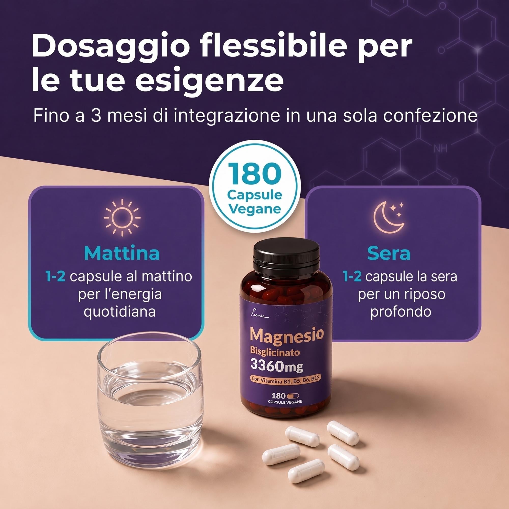 Magnesio bisglicinato 3360mg con complex vit.B