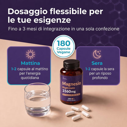 Magnesio bisglicinato 3360mg con complex vit.B