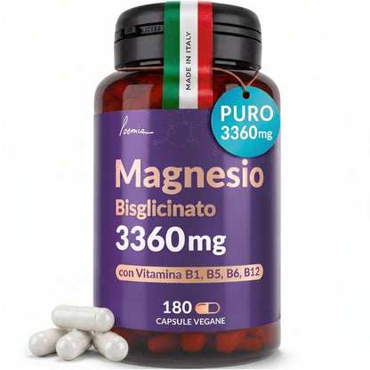 Magnesio bisglicinato 3360mg con complex vit.B