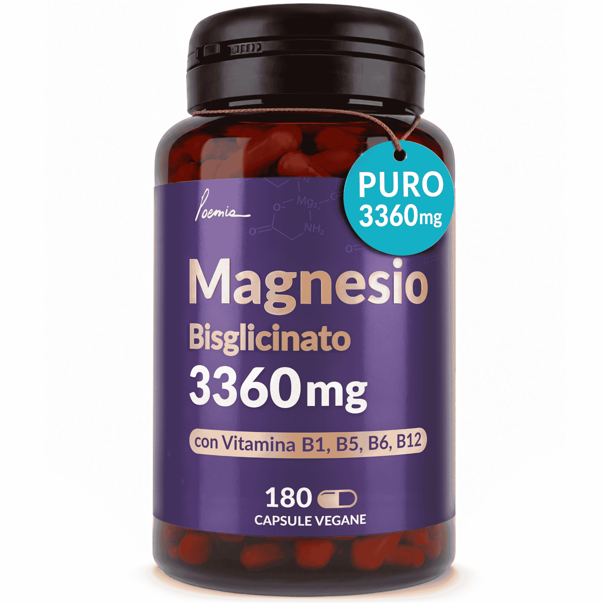 Magnesio bisglicinato 3360mg con complex vit.B