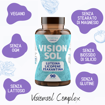 Luteina 30mg Zeaxantina 5mg e Mirtillo nero Integratore Vista Vision Sol