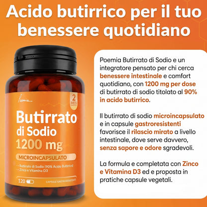 Butirrato di sodio microincapsulato 1200mg