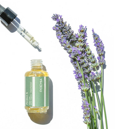 Siero viso sebo regolatore con Bardana Niacinamide e lavanda: riequilibra la pelle, riduce lucidità e imperfezioni – Poemia Perfect X
